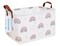 Rectangular Storage Bin Collapse Canvas Fabric Cartoon Storage Basket with Handles for Organizing